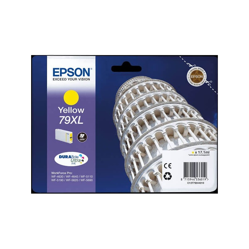 Cartuccia Originale Epson C13T79044010 79XL Y Yellow 17,1ml 2000 Pagine
