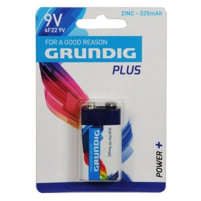 Batteria 9v 6F22 Grunding Zinco 325mAh