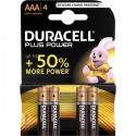 Blister 4 Batterie Duracell AAA LR03 MN2400 Ministilo 1,5v Plus Power