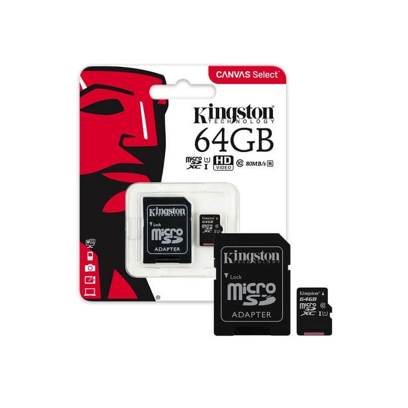 MicroSd Kingston 64Gb Classe 10 SDCS/64GB