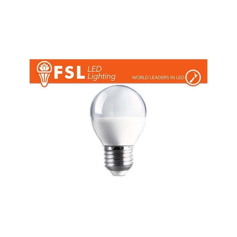 Lampadina LED FSL G50 E27 6W luce 25W A+ Bianco Naturale 4000K 480LM 15000 ore