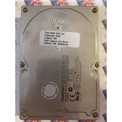 Hard Disk Usato Semifunzionante IDE 3,5" 5gb QUANTUM FIREBALL EL EL51A013 REV 01-B