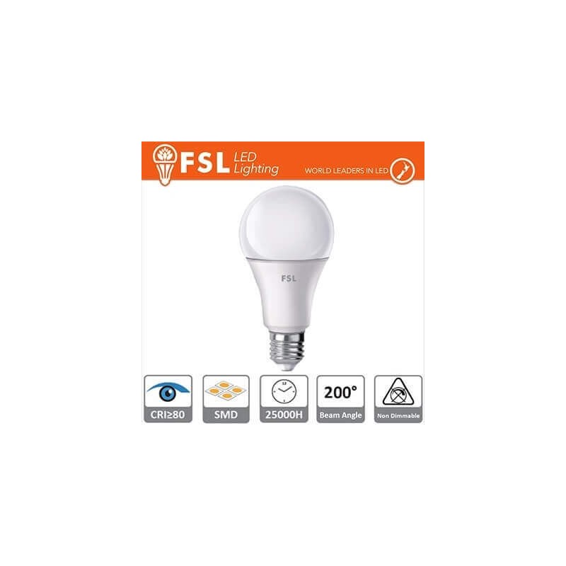 Lampadina LED FSL A60 E27 12W luce 79W A+ Luce Fredda 6500K 1130LM 25000 ore