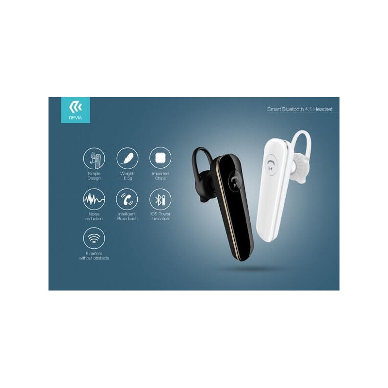 Auricolari Bluetooth Smart Devia DEBTL076W V4.1 White