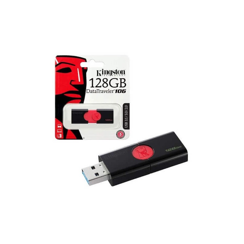 Pendrive Kingston 128Gb Usb 2.0 3.0 3.1 DT106/128GB