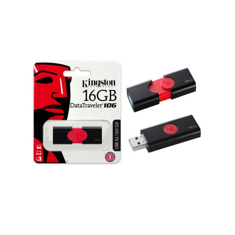 Pendrive Kingston 16Gb Usb 2.0 3.0 3.1 DT106/16GB