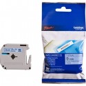 Nastro Originale Brother M-K521BZ M-K521 9mm 8 metri Nero su Blu non laminato