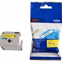 Nastro Originale Brother M-K631BZ M-K631 12mm 8 metri Nero su Giallo non laminato