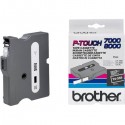 Nastro Originale Brother TX-335 TX335 12mm 15 metri Bianco su Nero non laminato