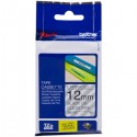 Nastro Originale Brother TZE-131 TZE131 12mm 8 metri Bianco su Clear Laminato