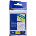 Nastro Originale Brother TZE-135 TZE135 12mm 8 Metri Bianco su Clear Laminato