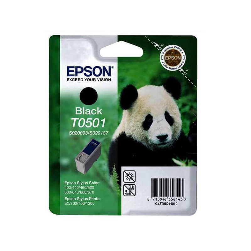 Cartuccia Originale Epson C13T05014010 T0501 Bk Nero 15ML 540 Pagine