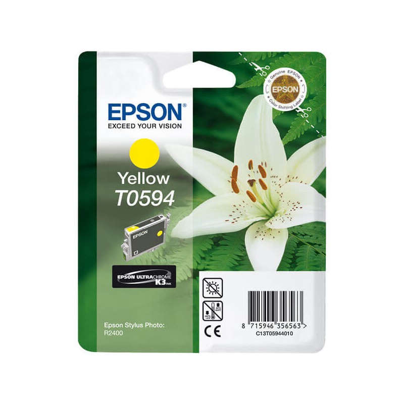 Cartuccia Originale Epson C13T05944010 T0594 Y Yellow 13ML 520 Pagine