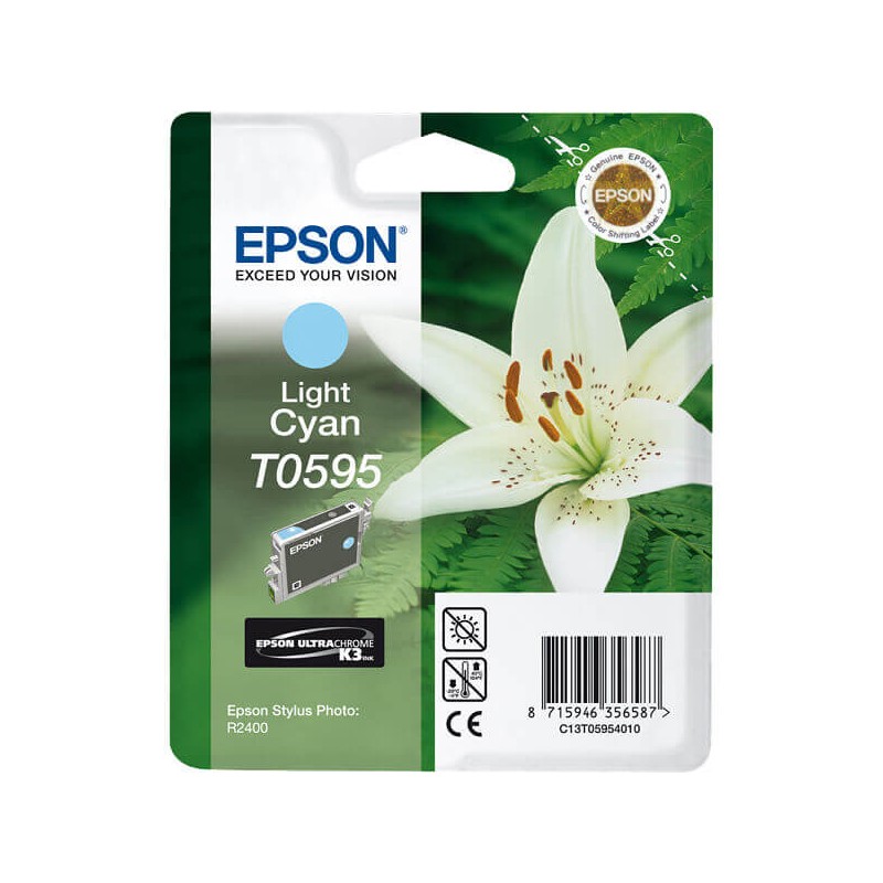 Cartuccia Originale Epson C13T05954010 T0595 LC Light Ciano 13ML 520 Pagine