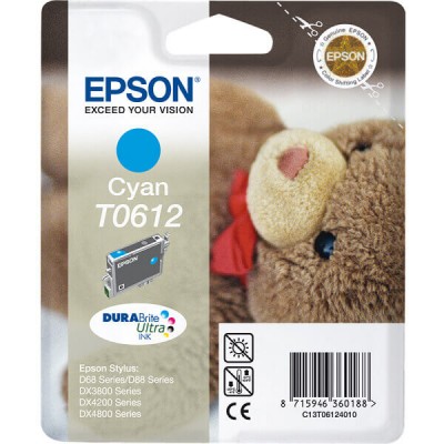 Cartuccia Originale Epson C13T06124010 T0612 C Ciano 8ML 250 Pagine