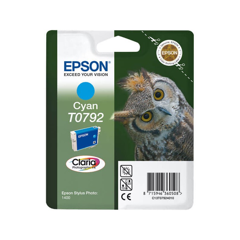 Cartuccia Originale Epson C13T07924010 T0792 C Ciano 11ML 1345 Pagine