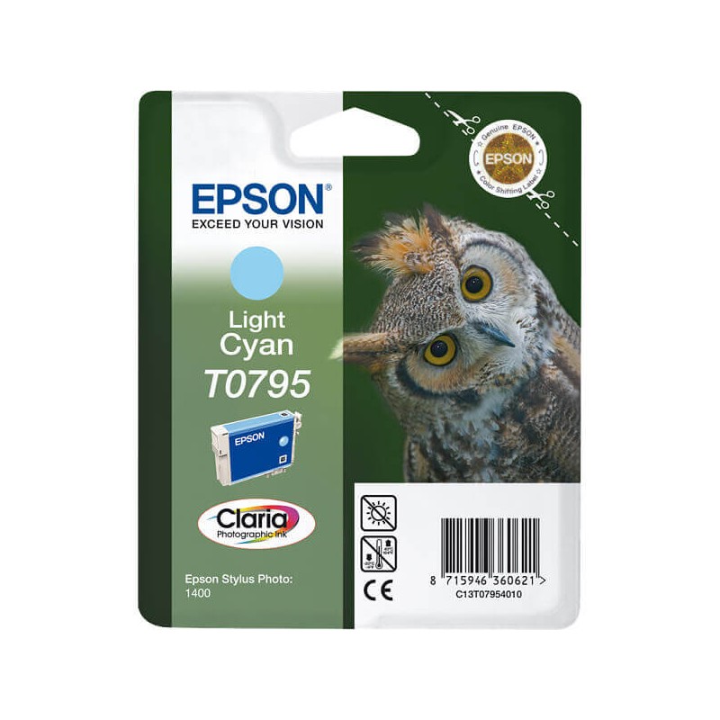 Cartuccia Originale Epson C13T07954010 T0795 Light Ciano 11ML 520 Pagine