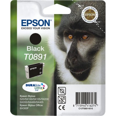 Cartuccia Originale Epson C13T08914011 T0891 Bk Nero 5,8ML 170 Pagine
