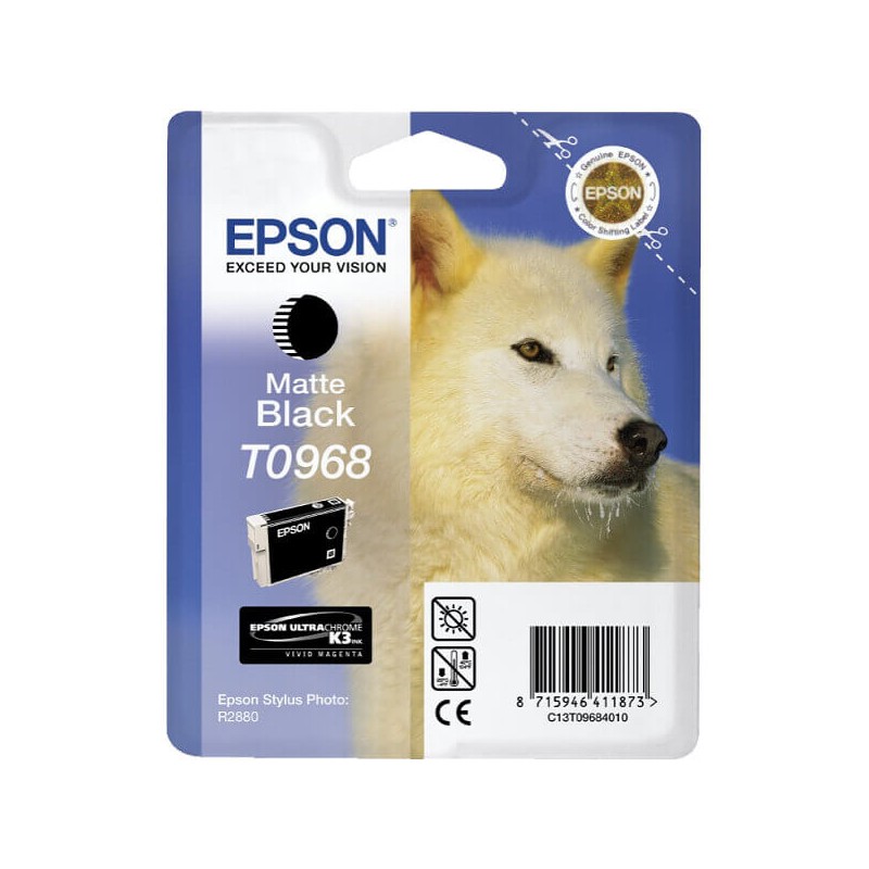 Cartuccia Originale Epson C13T09684010 T0968 Matte Black 11,4ML 495 Pagine