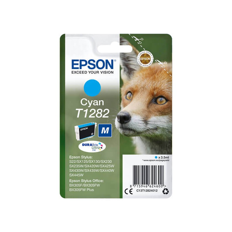 Cartuccia Originale Epson C13T12824012 T1282 C Ciano 3,5ML 175 Pagine