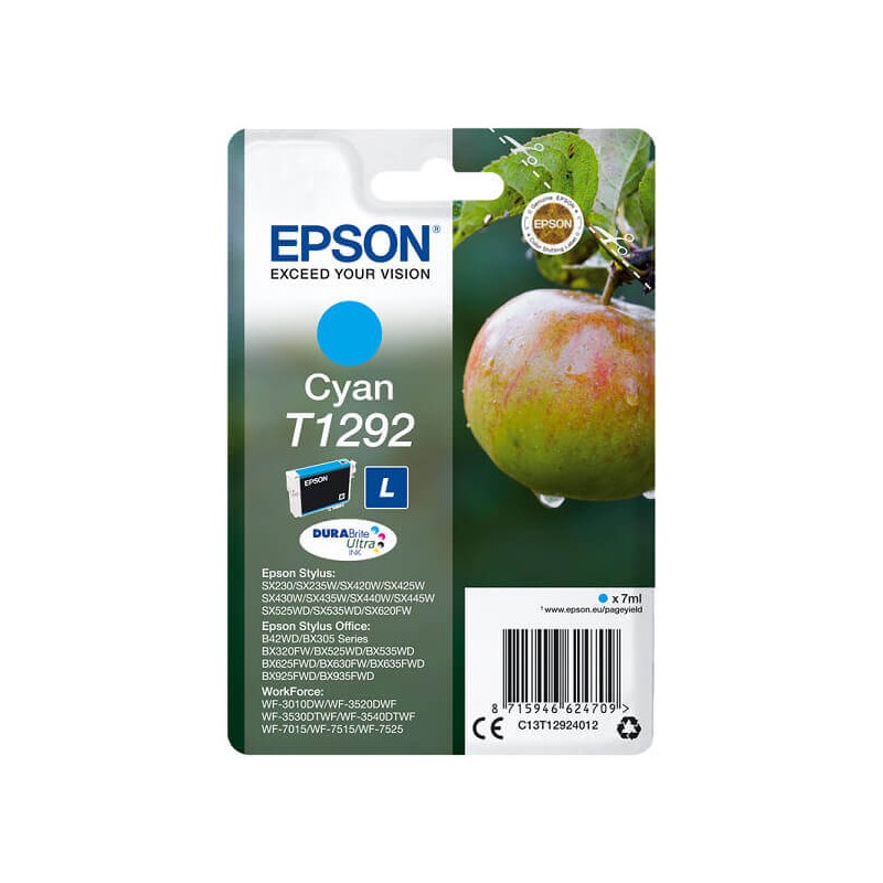Cartuccia Originale Epson C13T12924012 T1292 C Ciano 7ML 460 Pagine