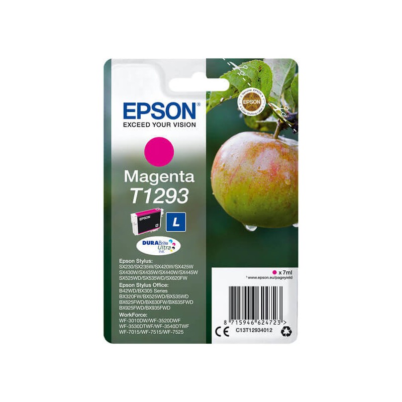 Cartuccia Originale Epson C13T12934012 T1293 M Magenta 7ML 330 Pagine