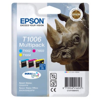 kit 3 Cartucce Originali Epson C13T10064010 T1006 Ciano Magenta Yellow 11,1ML