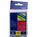 Nastro Originale Brother TZE-451 TZE451 24mm 8 Metri Nero su Rosso Laminato