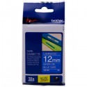 Nastro Originale Brother TZE-535 TZE535 12mm 8 Metri Bianco su Blu Laminato