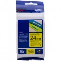 Nastro Originale Brother TZE-651 TZE651 24mm 8 Metri Nero su Giallo Laminato