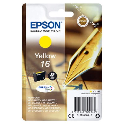Cartuccia Originale Epson C13T16244012 T1624 16 Y Yellow 3ML 165 Pagine