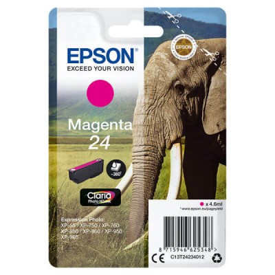 Cartuccia Originale Epson C13T24234012 T2423 24 M Magenta 4,6ML 360 Pagine