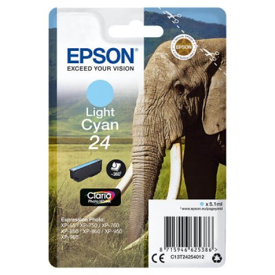Cartuccia Originale Epson C13T24254012 T2425 24 Light Ciano 4,6ML 360 Pagine