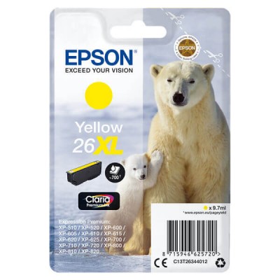 Cartuccia Originale Epson C13T26344012 T2634 26XL Y Yellow 9,7ML 700 Pagine