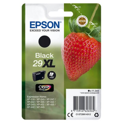 Cartuccia Originale Epson C13T29914012 T2991 29XL Bk Nero 11,3ML 470 Pagine