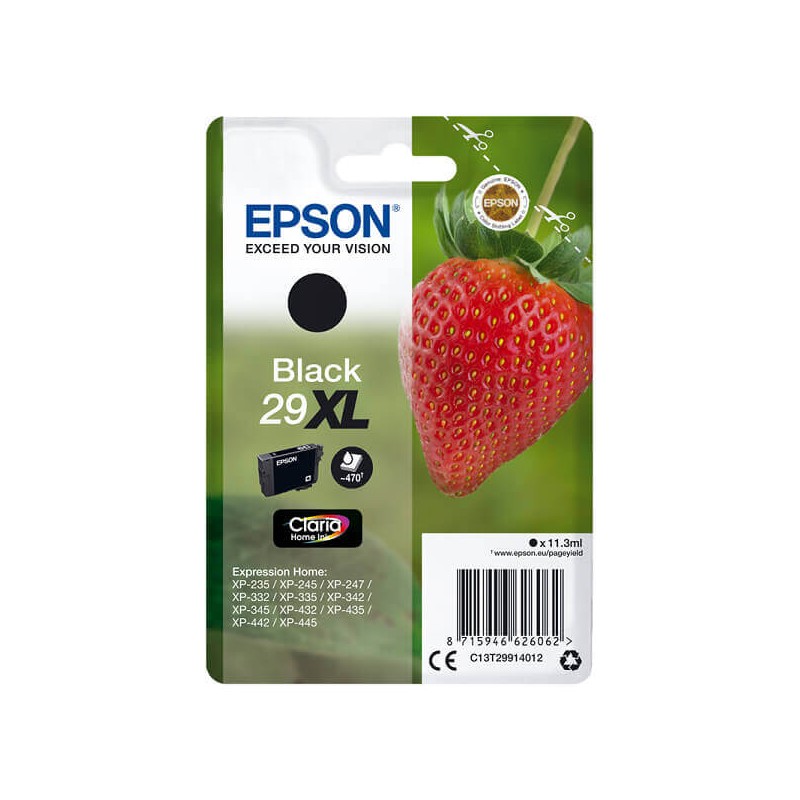 Cartuccia Originale Epson C13T29914012 T2991 29XL Bk Nero 11,3ML 470 Pagine