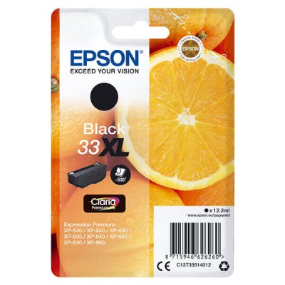 Cartuccia Originale Epson C13T33514012 T3351 33XL Bk Nero 12,2ML 530 Pagine