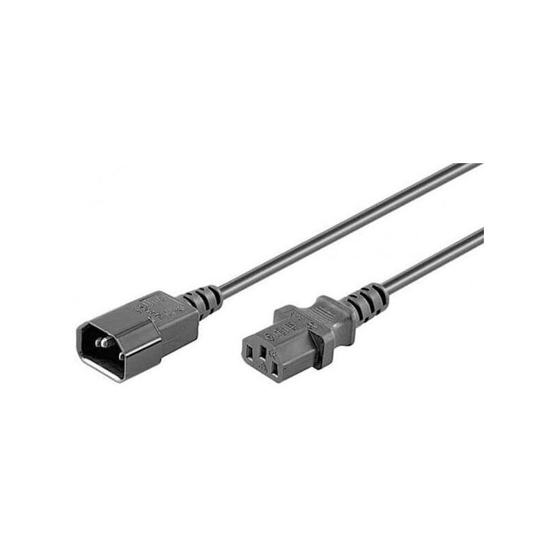 Cavo prolunga alimentazione IEC13 Femmina to IEC14 Maschio 1,8 metri