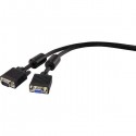 Cavo Prolunga Monitor VGA Maschio Femmina 3mt con ferrite doppia schermatura