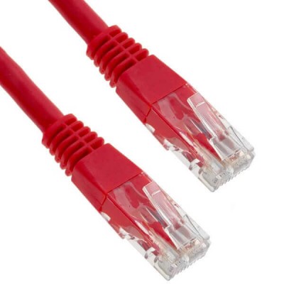 Cavo Rete Patch UTP Cat 5 Rosso Red 2 Metri