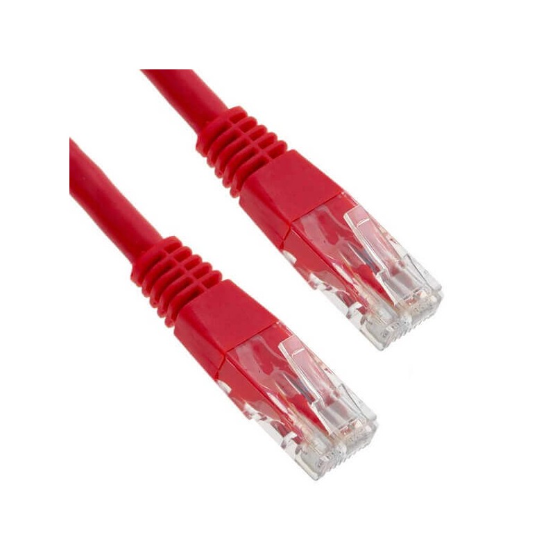 Cavo Rete Patch UTP Cat 5 Rosso Red 2 Metri