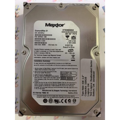 Hard Disk Usato Semifunzionante IDE 3,5" 320gb MAXTOR STM3320820A 9DP03G-326 3.AAE 08393 8U
