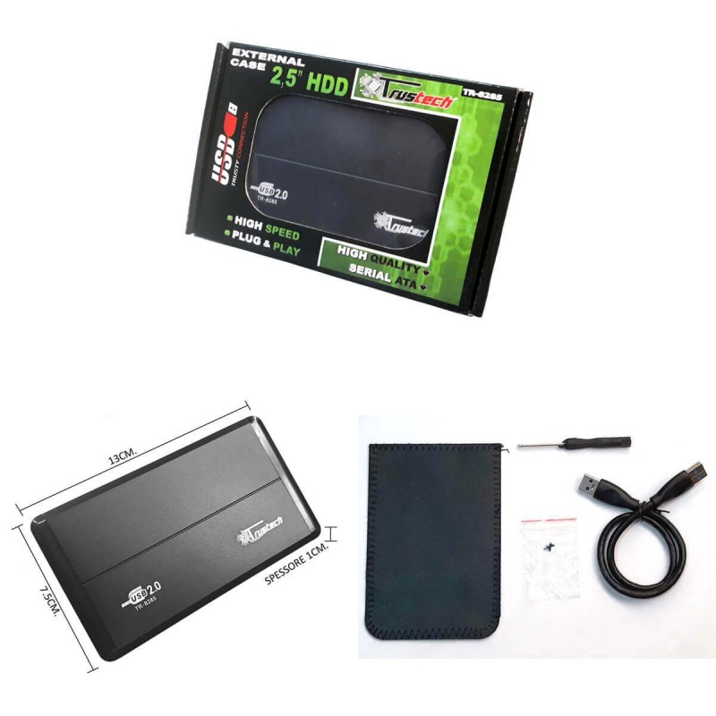 Box Esterno per Hard Disk da 2,5" Sata 2.0 TR-8285 Trustech