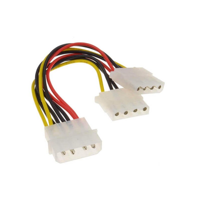Cavo alimentazione Splitter Molex 4pin M x 2 Molex 4pin F
