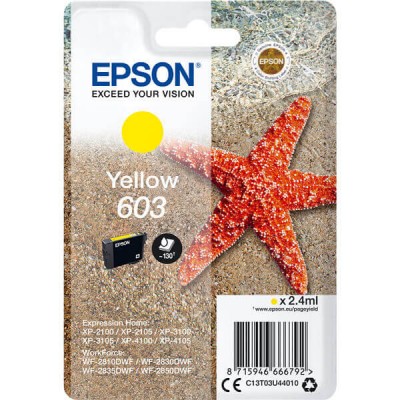 Cartuccia Originale Epson C13T03U44010 603 Y Yellow 2,4ml 130 Pagine