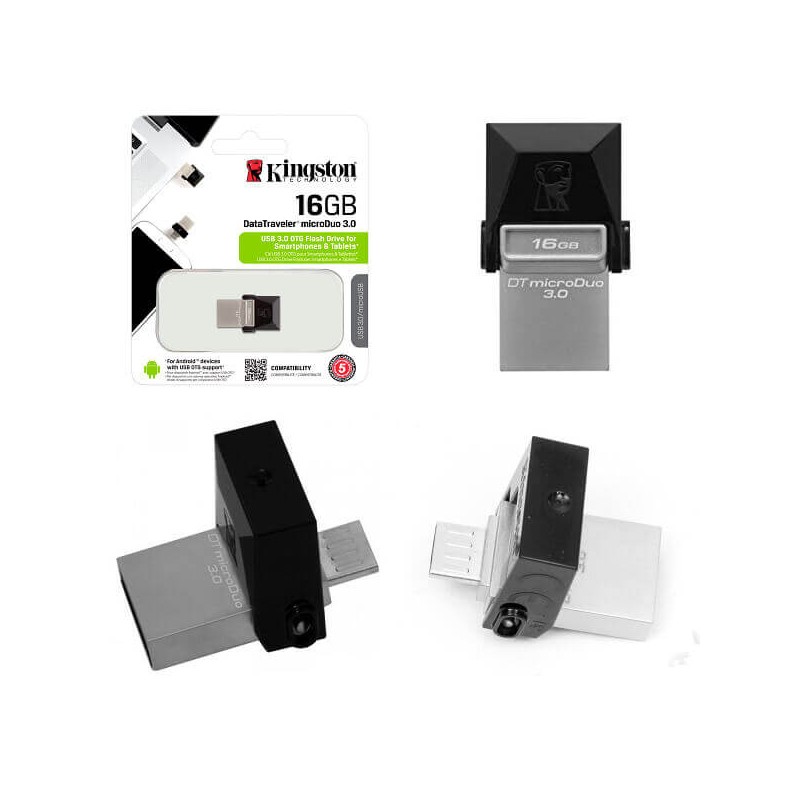 Pendrive Kingston 16Gb Usb 2.0 3.0 DTDUO3/16GB Android