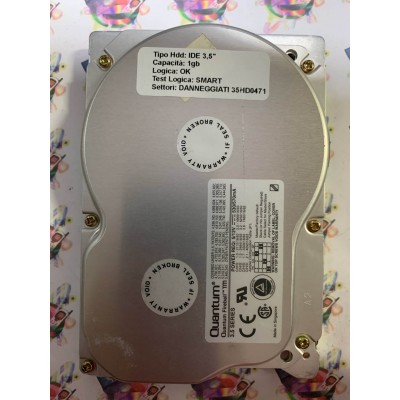 Hard Disk Usato Semifunzionante IDE 3,5" 1GB QUANTUM FIREBALL TM12A012 01-B 1280AT
