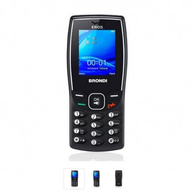 Telefonino Brondi Eros Nero Dual Sim Grandi tasti Cellulare Volume alto garanzia