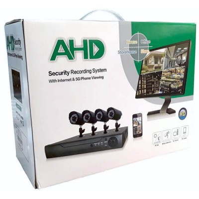 Kit Videosorveglianza DVR HD 4 Telecamere 4 Canali with Internet & 5G Phone Wieving - 00423