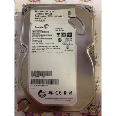 Hard Disk Usato Semifunzionante SATA 3,5" 500GB SEAGATE ST500DM002 1BD142-023 HP74 14451 WU